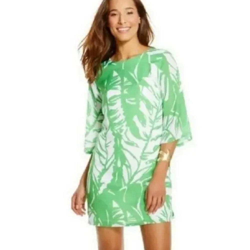 Lilly Pulitzer x Target Boom Boom Shift Dress Tropical Leaves Size Large